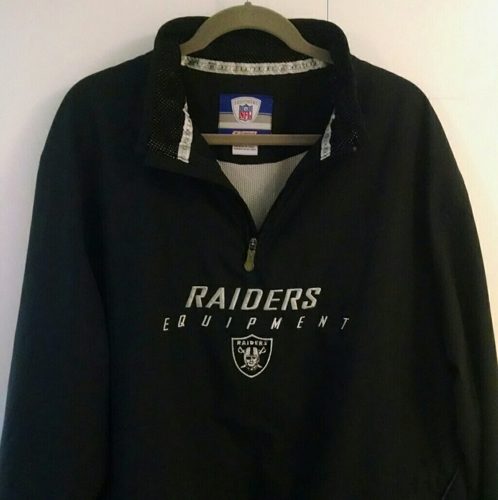 VINTAGE Reebok Raiders 1/4 zip jacket